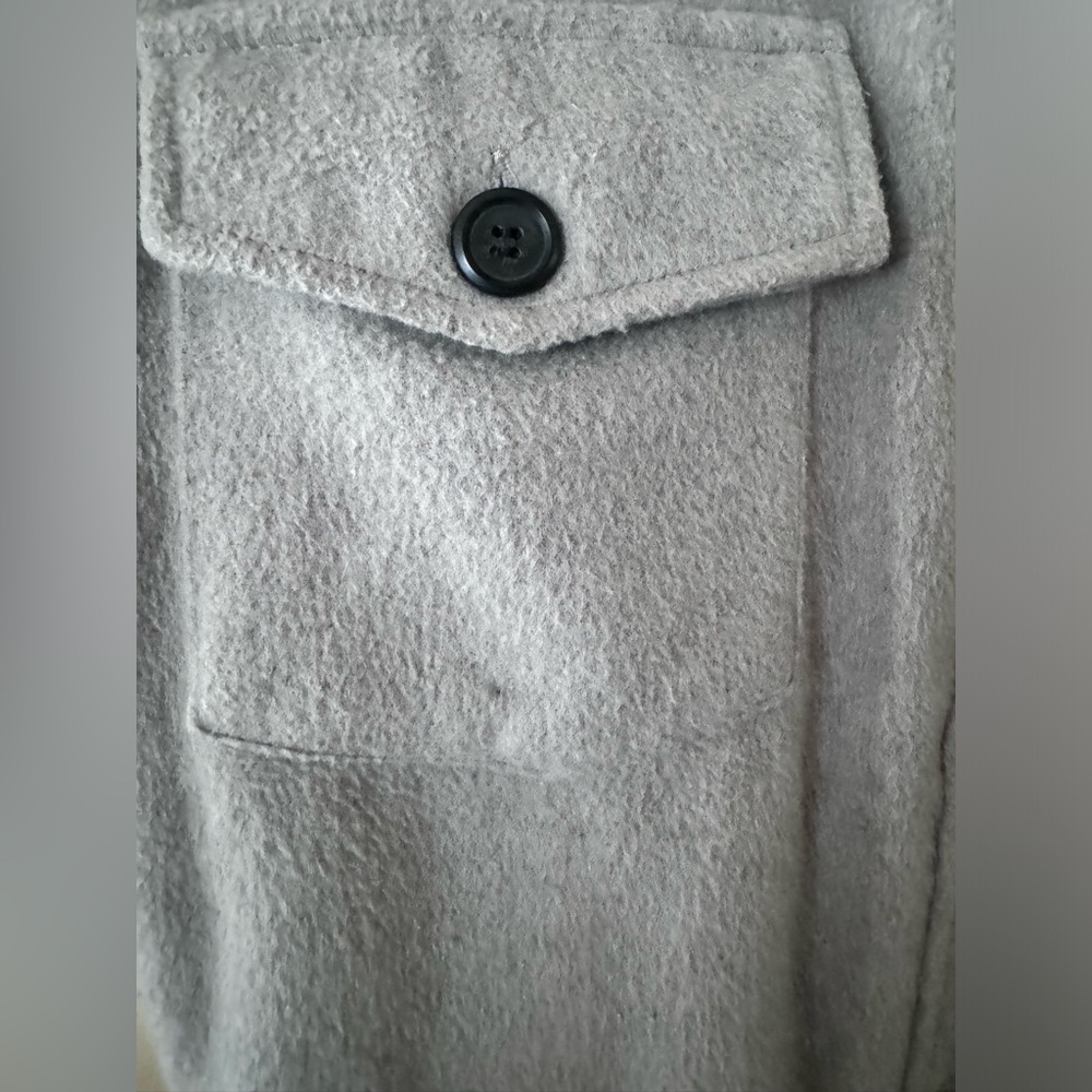 Thread & Supply Button Up Shacket Grey Size Large - image 7